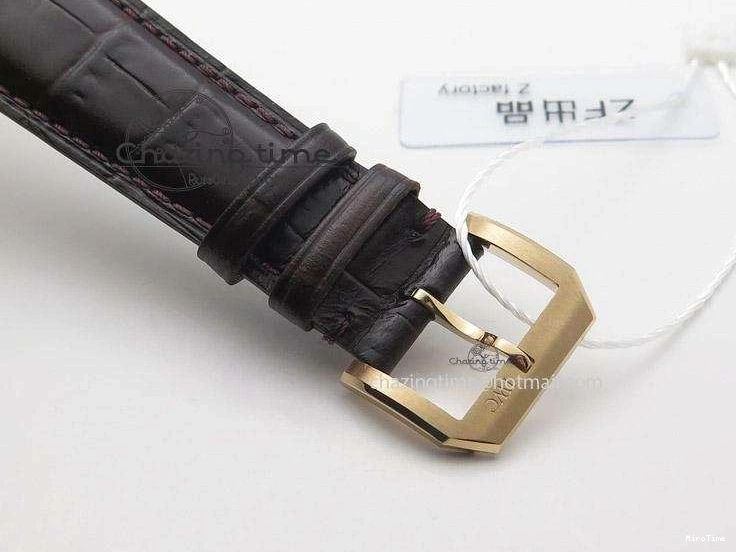 MIROTIME 0207 Compact Portuguese IW545409 RG ZF 1:1 Best Edition White Dial On Brown Leather Strap A 7336